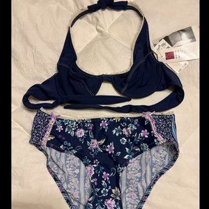 Coco Reef purple and blue bikini size M womens swimsuit